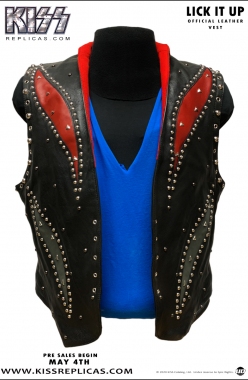KISS: LICK IT UP Official Leather Vest Image 1